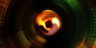 Parlayan neon ışıkları. Parlak sunum tasarım şablonu. Fotoğraf makinesi konsepti. Soyut arkaplan. Dönen ışık ışınları. Hareketli kavramsal duvar kağıdı. Grafik dijital illüstrasyon. 