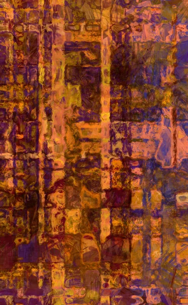 Chaotyczny Obraz Szczotkowane Malowane Abstrakcyjne Tło Wyraźny Szczotkowany Obraz Płótnie — Zdjęcie stockowe