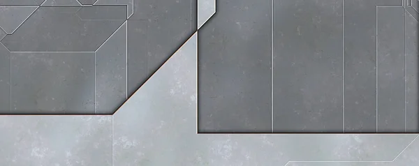 Rétegelt Panelek Futurisztikus Absztrakt Tapéta Geometrikus Technológiai Fényvisszaverő Hátter Fém — Stock Fotó