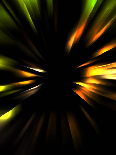 Dynamic Rays Light Isolated Black Background Graphic Illustration Glowing Colorful — ストック写真