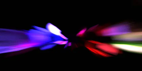 Energy Burst Beautiful Vivid Colors Dynamic Rays Light Isolated Black — Stock Photo, Image