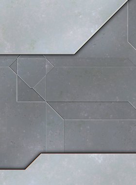 Katmanlı paneller. Fütürist soyut duvar kağıdı. Geometrik teknolojik yansıtıcı arka plan 3D metalik doku. Uzay gemisi desen yüzeyi.