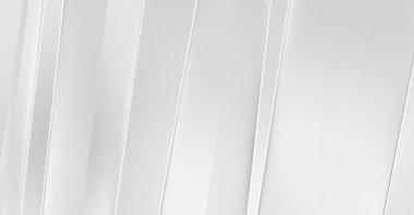 Soyut ışık fütüristik duvar kağıdı. Zarif, parlak çizgili arka plan. Geometrik katmanlı üç boyutlu beyaz arkaplan. Poster, broşür, sunum ve web sitesi için geometrik şablon tasarımı.