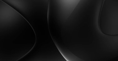 Web sitesi, poster, marka kimliği, broşür, sunum şablonu için lüks koyu bir arka plan. Dalgalı şekilli kaliteli tasarım. Dalgalanmalı soyut arkaplan. Pankart veya kapak tasarımı için dekorasyon.