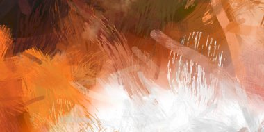 Soyut arkaplanda pürüzlü fırça darbeleri. Fırça boyası. Renkli boya darbeleri. Eşsiz duvar sanatı. Tuvaldeki modern sanat. Renkli çağdaş sanat eserleri.