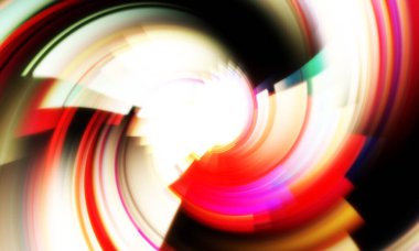 Dönen Işık gösterisi arka planı. Canlı renklerle donatılmış ruhani enerji girdabı. Renkli canlı hareket çizimi. Tanıtım geçmişi. Kutlama grafiği.