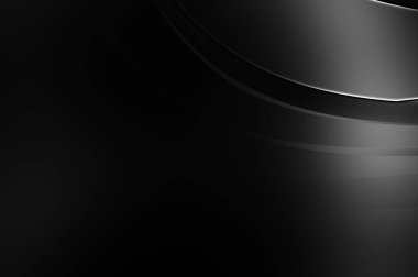 Siyah kıvrımlı yüzey. 3 boyutlu illüstrasyon. Soyut fütüristik geçmiş. Minimalist geometrik kapak tasarımı. Çarpık siyah çizgiler. Lüks dokuma duvar kağıdı. Zarif arkaplan.