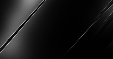 Geometrik katmanlı 3 boyutlu siyah arkaplan. Soyut koyu fütüristik duvar kağıdı. Zarif, parlak çizgili arka plan. Poster, broşür, sunum ve web sitesi için geometrik şablon tasarımı.