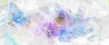 Soyut arkaplanda pürüzlü fırça darbeleri. Fırça boyası. Renkli boya darbeleri. Eşsiz duvar sanatı. Tuvaldeki modern sanat. Renkli çağdaş sanat eserleri.