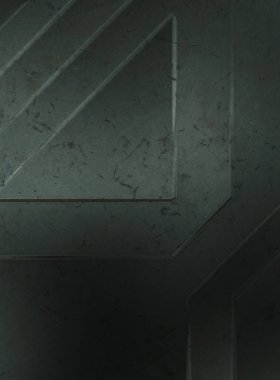 Çukur SciFi panelleri duvar. Üç boyutlu illüstrasyon. Gelecekçi kavramsal tasarım arka planı. Uzay gemisi desenli duvar kağıdı. Fırçalanmış teknoloji desen yüzeyi. 