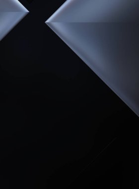 Geometrik dinamik şekiller. Gölgeli teknoloji dijital şablonu ve gradyan arka planda ışıklar. Modern basit geometrik renk gradyanı soyut arkaplan. 3B illüstrasyon. 