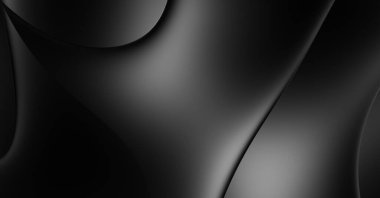 Web sitesi, poster, marka kimliği, broşür, sunum şablonu için lüks koyu bir arka plan. Dalgalı şekilli kaliteli tasarım. Dalgalanmalı soyut arkaplan. Pankart veya kapak tasarımı için dekorasyon.