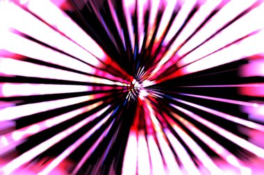 Siyah arkaplanda dönen ışık gösterisi. Lüks çizgiler. Parlak kıvrımlı duvar kağıdı. Uzay tüneli. Dönen ışık çemberi ya da maytap izi. Parlak konsept çizimi.