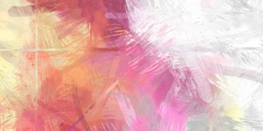 Soyut arkaplanda pürüzlü fırça darbeleri. Fırça boyası. Renkli boya darbeleri. Eşsiz duvar sanatı. Tuvaldeki modern sanat. Renkli çağdaş sanat eserleri.