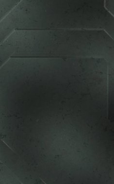 Çukur SciFi panelleri duvar. Üç boyutlu illüstrasyon. Gelecekçi kavramsal tasarım arka planı. Uzay gemisi desenli duvar kağıdı. Fırçalanmış teknoloji desen yüzeyi. 