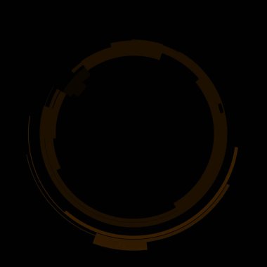 Fütürist dairesel gövde arayüzü elementi. Soyut çember geometrik arkaplan. Dijital teknolojinin grafiksel çizimi.