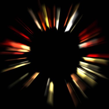 Canlı ve canlı ışık parlamalarının serin arkaplanı. Renkli parlak ışıklar patlama efektiyle görüntülenir. Parlak renkli arkaplan.