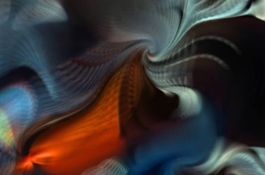 Hareketli girdapların soyut çizimi. Titreşimli renkli kıvrımların dönen akışı. Kıvrımlı ve kıvrımlı arka plan ve çizgiler. Garip duvar kâğıdı tasarımı. Dalgalanma arkaplanı.