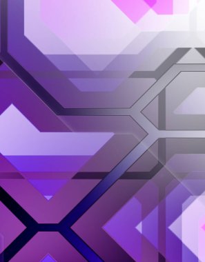 Geometrik arkaplan minimalist tasarımı. Bir teknoloji planının dijital illüstrasyonu. Fütürist şablon arkaplanı. Renkli ve canlı geometrik şekiller katmanları var. Soyut yaratıcı konsept duvar kağıdı.