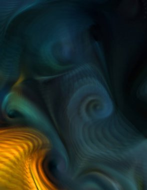 Hareketli girdapların soyut çizimi. Titreşimli renkli kıvrımların dönen akışı. Kıvrımlı ve kıvrımlı arka plan ve çizgiler. Garip duvar kâğıdı tasarımı. Dalgalanma arkaplanı.