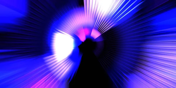 Beweging Conceptueel Behang Grafische Digitale Illustratie Gloeiende Neon Draaiende Lichten — Stockfoto