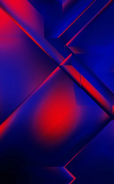 3D图解 趋向简单的几何色彩梯度抽象背景 几何动态形状 具有渐变背景阴影和灯光的技术数字模板 — 图库照片
