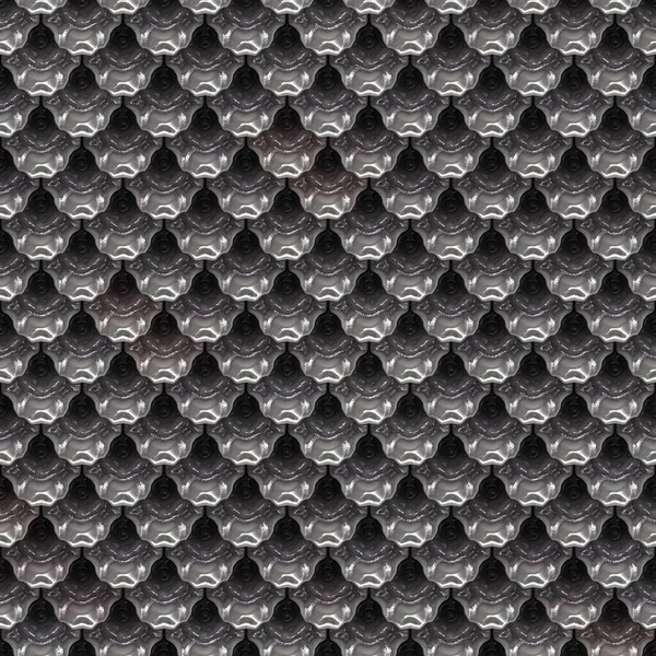 Nahtlose Fantasy Armour Texture Illustration Metallisches Muster Metallplatten Hintergrund Mittelalterliche — Stockfoto