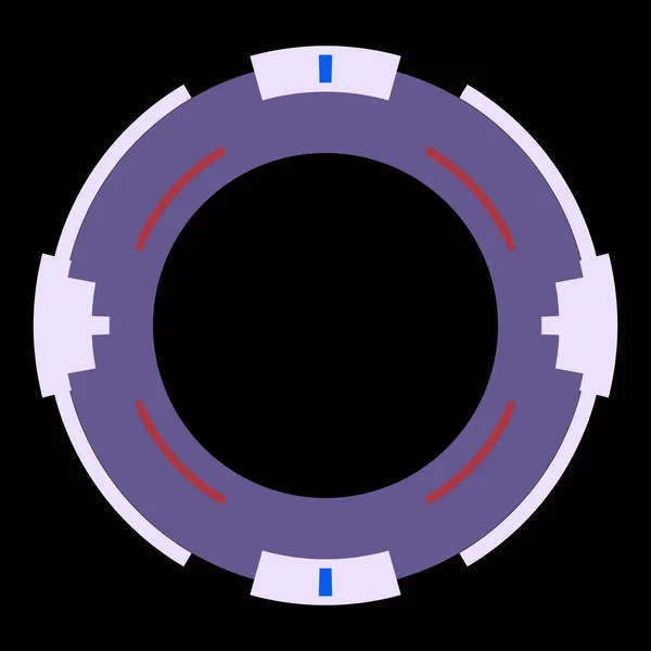 Futuristiska Cirkulära Hud Gränssnittet Element Abstrakt Cirkel Geometrisk Bakgrund Grafisk — Stockfoto