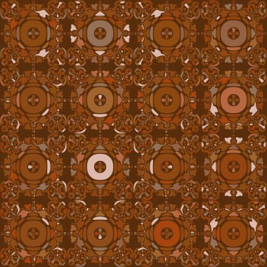 Soyut duvar kağıdı. Dekoratif hippi fayansları. Sanatsal arka plan. Yaratıcı karalama sanatı farklı şekil ve dokulara sahip kusursuz desen. Kolaj.