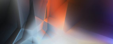 Işık yansıması soyutlaması. Fraktal arka plan. Geometrik kompozisyon soyut duvar kağıdı. Minimalist geometrik zemin. Poster, broşür, sunum, web sitesi için tasarım.