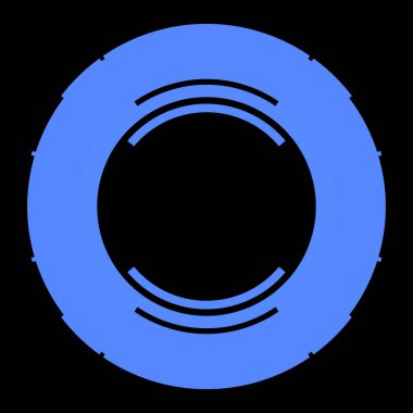 Fütürist dairesel gövde arayüzü elementi. Soyut çember geometrik arkaplan. Dijital teknolojinin grafiksel çizimi.