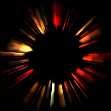 Canlı ve canlı ışık parlamalarının serin arkaplanı. Renkli parlak ışıklar patlama efektiyle görüntülenir. Parlak renkli arkaplan.