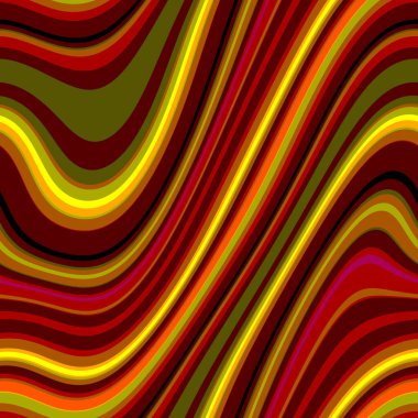 Renkli, dikişsiz şerit deseni. Soyut yüzey arkaplanı. Renkli duvar kağıtları. Retro parlak minimalist malzeme. Tekstil baskısı. Dekoratif motif.