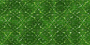 Renkli kumaş arka planında moda tarzında gümüş örgü süsü olan lüks, kusursuz bir şablon. Duvar kağıtları ve tekstil baskısı için tasarım. Lüks, ışıl ışıl metalimsi fantezi dokusu.