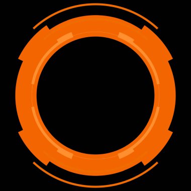 Fütürist dairesel gövde arayüzü elementi. Soyut çember geometrik arkaplan. Dijital teknolojinin grafiksel çizimi.