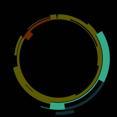 Fütürist dairesel gövde arayüzü elementi. Soyut çember geometrik arkaplan. Dijital teknolojinin grafiksel çizimi.