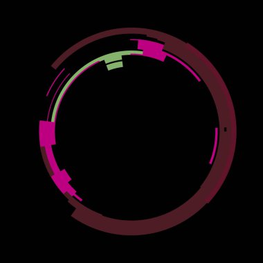 Fütürist dairesel gövde arayüzü elementi. Soyut çember geometrik arkaplan. Dijital teknolojinin grafiksel çizimi.