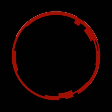 Fütürist dairesel gövde arayüzü elementi. Soyut çember geometrik arkaplan. Dijital teknolojinin grafiksel çizimi.