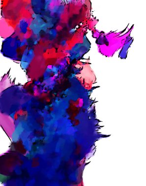 Mürekkep ve fosforlu kalemler yaratıcı çizimler. Beyaz arka planda boyama. El çizimi soyut renk dokuları. Poster, kart, davetiye, pankart, broşür, broşür için tasarım. Boyalı fırça darbeleri