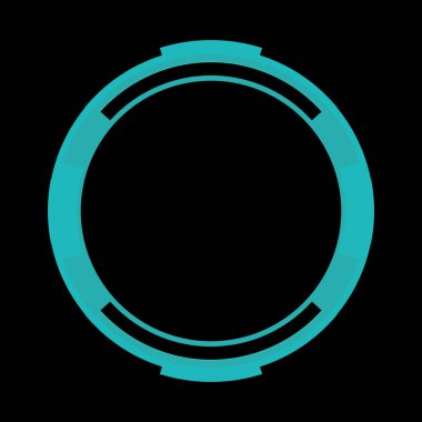 Fütürist dairesel gövde arayüzü elementi. Soyut çember geometrik arkaplan. Dijital teknolojinin grafiksel çizimi.