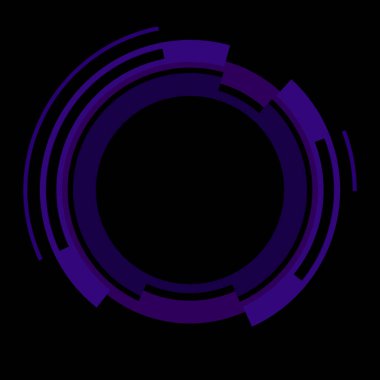 Fütürist dairesel gövde arayüzü elementi. Soyut çember geometrik arkaplan. Dijital teknolojinin grafiksel çizimi.