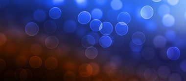 Kavramsal ışıklar duvar kağıdı. Güzel soyut çok renkli bokeh çemberleri parçacıklarla çevrili. Metninizi veya başlığınızı göstermek için boşluk ile odaklanmış olmayan canlı illüstrasyon. 