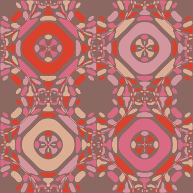 Soyut duvar kağıdı. Dekoratif hippi fayansları. Sanatsal arka plan. Yaratıcı karalama sanatı farklı şekil ve dokulara sahip kusursuz desen. Kolaj.