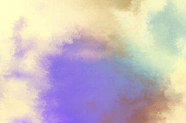 Modern fırça darbeleri. Poster, duvar sanatı, afiş, kart, kitap kapağı veya ambalaj için rahatlatıcı kompozisyonun yumuşak renkli çizimi. Pastel renklerle suluboya. 