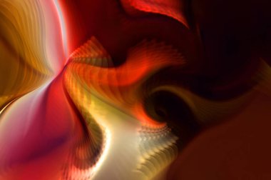 Hareketli girdapların soyut çizimi. Titreşimli renkli kıvrımların dönen akışı. Kıvrımlı ve kıvrımlı arka plan ve çizgiler. Garip duvar kâğıdı tasarımı. Dalgalanma arkaplanı.