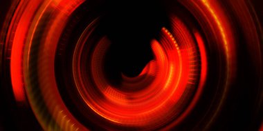 Fotoğraf makinesi konsepti. Soyut arkaplan. Dönen ışık ışınları. Hareketli kavramsal duvar kağıdı. Grafik dijital illüstrasyon. Parlayan neon ışıkları. Parlak sunum tasarım şablonu.