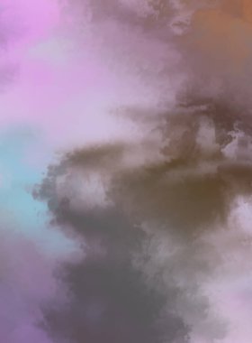 Modern fırça darbeleri. Poster, duvar sanatı, afiş, kart, kitap kapağı veya ambalaj için rahatlatıcı kompozisyonun yumuşak renkli çizimi. Pastel renklerle suluboya. 