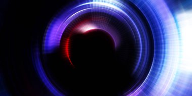 Parlayan neon ışıkları. Parlak sunum tasarım şablonu. Fotoğraf makinesi konsepti. Soyut arkaplan. Dönen ışık ışınları. Hareketli kavramsal duvar kağıdı. Grafik dijital illüstrasyon. 