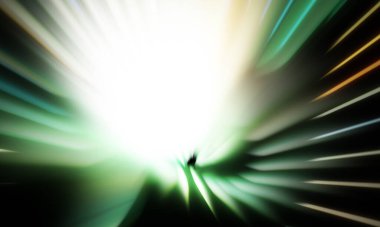 Siyah zemin üzerinde ışık parçacığı izleri. Parlayan parçacıkları ve çizgileri olan ışık patlaması yıldızı. Güzel hareketli soyut ışınlar duvar kağıdı. Renkli Patlama grafiği. Işık ışınlarının patlaması. 