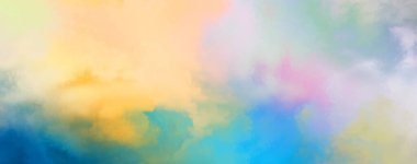 Modern fırça darbeleri. Poster, duvar sanatı, afiş, kart, kitap kapağı veya ambalaj için rahatlatıcı kompozisyonun yumuşak renkli çizimi. Pastel renklerle suluboya. 